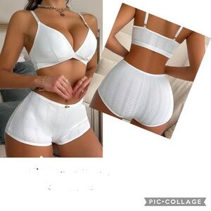 White Two-Piece Knit Set